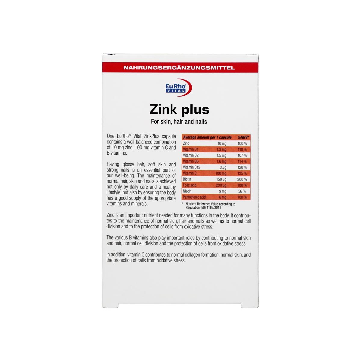 قرص زینک پلاس یورو ویتال